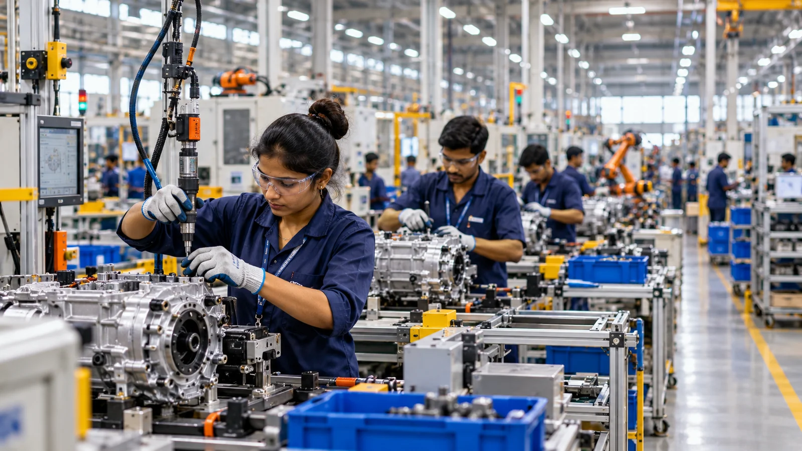 Modern Manufacturing Assembly Line